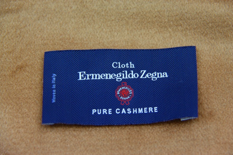 「ゼニアカシミア100％」生地入荷　11/1(土)～売り切れ次第終了